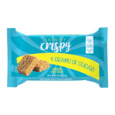Skinny Crispy Gluten Free Vanilla Marshmallow Rice Treat, 3.9 oz., 5 Bars/Box, 3 Boxes/Pack (600-04176)