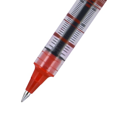 uniball Vision Rollerball Pen, Micro Point, 0.5mm, Red Ink, 12/Pack (60117)