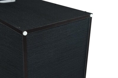 AdirOffice 20-Slot Roll File, 22.24"H x 15.55"W x 15.55"D, Black (ADI628-WBLK)