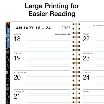 2027 Excello Brands 9 x 11.3 Weekly & Monthly Standard Planner, Paperboard Cover, Primrose (LGPRT-CY27-8511-87)