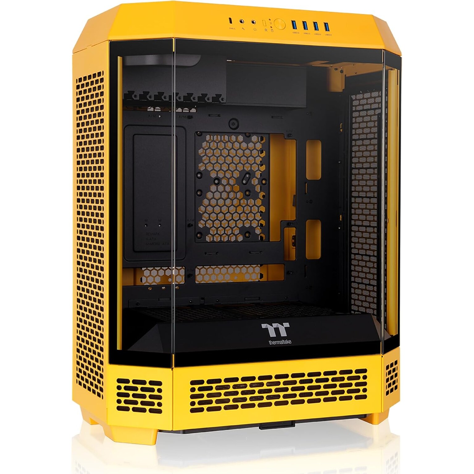 Thermaltake The Tower 600 Bumblebee ATX Mid-Tower Chassis Computer Case, Yellow (CA-1Z1-00M4WN-00)