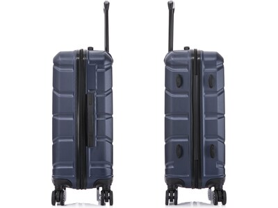 DUKAP Sense 24" Hardside Suitcase, 4-Wheeled Spinner, TSA Checkpoint Friendly, Blue (DKSEN00M-BLU)