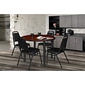 Regency Kee 42 Round Breakroom Table- Cherry/ Black