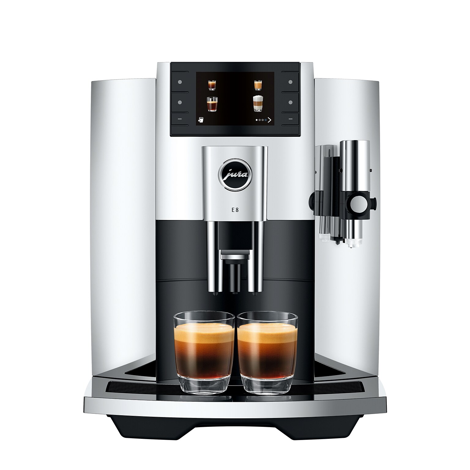 JURA E8 2-Cups Coffee & Espresso Machine Combination, Chrome (15646)
