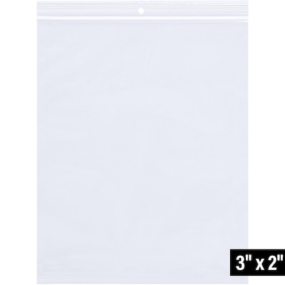 2"W x 3"L Reclosable Poly Bag, 4.0 Mil, 1000/Carton (PB7021)