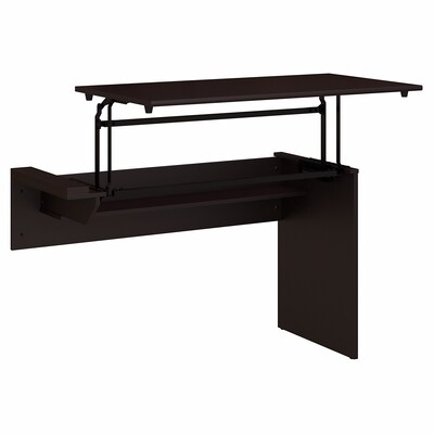 Bush Furniture Cabot 36"-42"H 3 Position Sit to Stand Desk Return, Espresso Oak (WC31845)