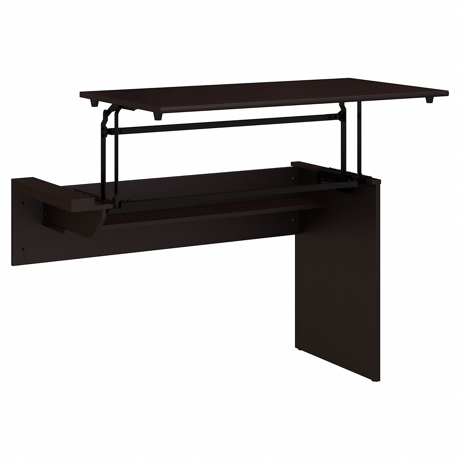 Bush Furniture Cabot 36-42H 3 Position Sit to Stand Desk Return, Espresso Oak (WC31845)