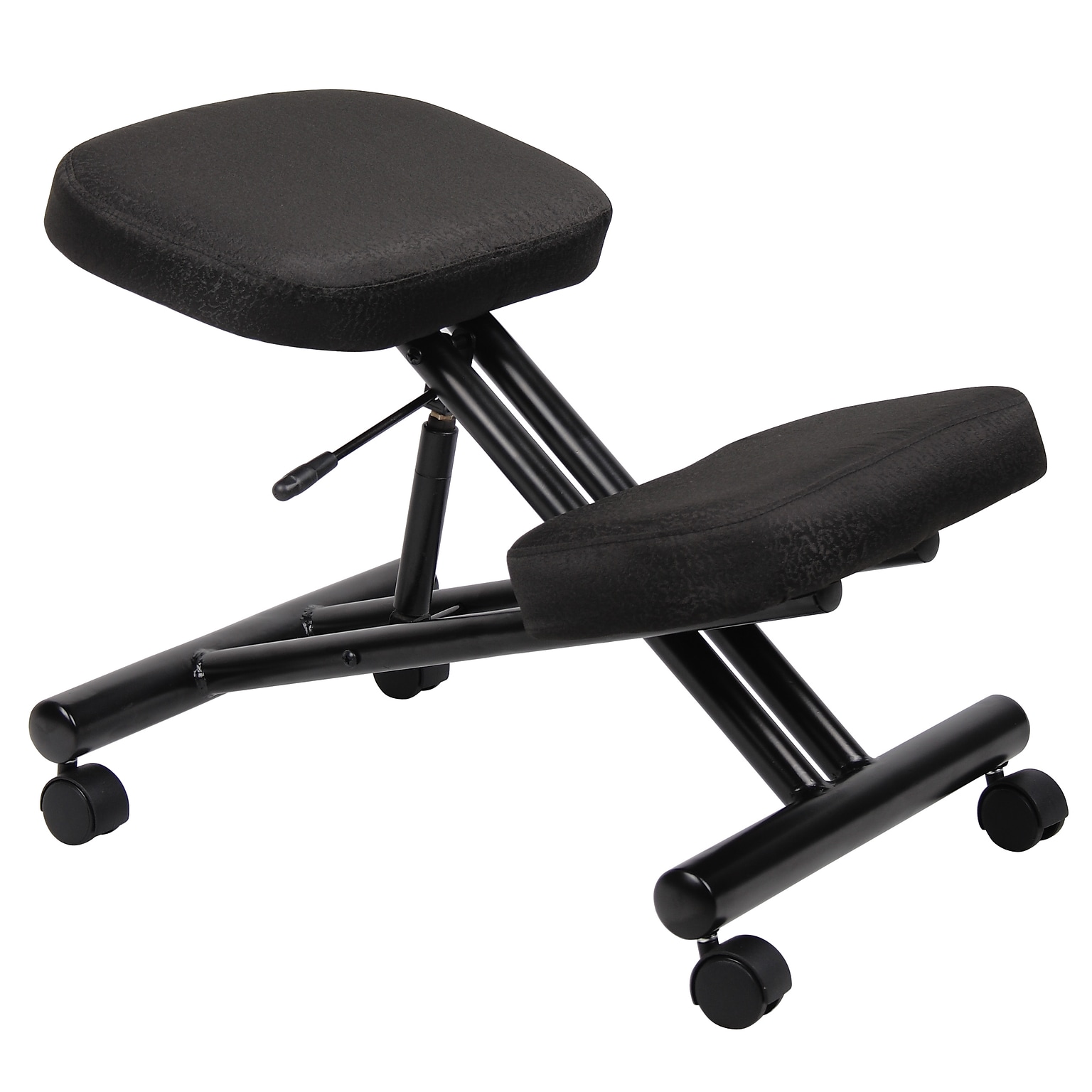 Boss Armless Fabric Ergonomic Kneeling Stool, Black (B248)