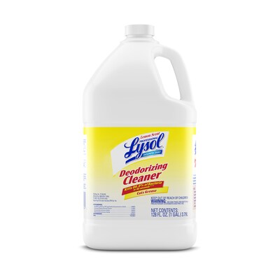 Professional Lysol Disinfecting Deodorizing Cleaner, Lemon, 128 Oz., Concentrate (36241-76334)