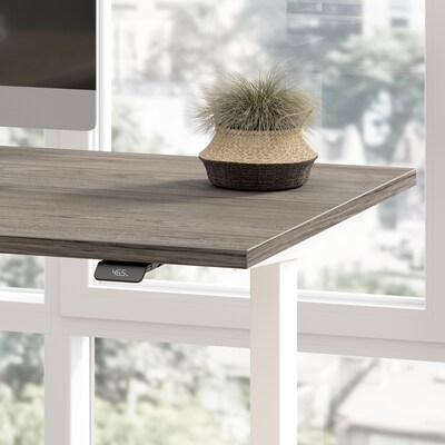 Bush Business Furniture Move 40 Series 60"W Electric Adjustable Standing Desk, Modern Hickory (M4S6030MHWK)