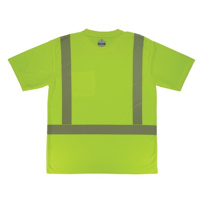 Ergodyne GloWear 8292 High Visibility Short Sleeve T-Shirt, ANSI Type R Class 2, Lime, X-Large (22235)