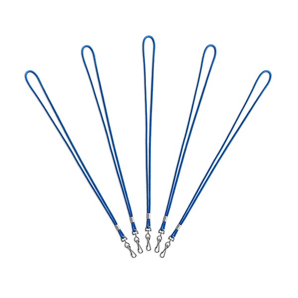 Staples Lanyards with Swivel Hook, Blue, 5/Pack (20228-US)