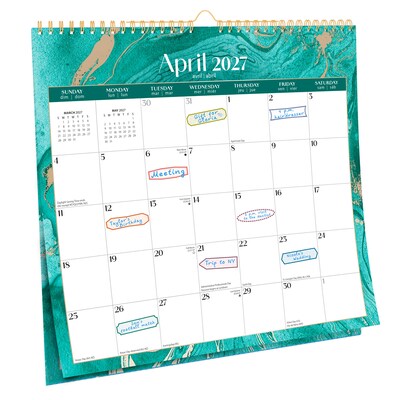 2026-2027 Plato Crackled Blush 12 x 12 Academic Monthly Wall Calendar (9798330708222)