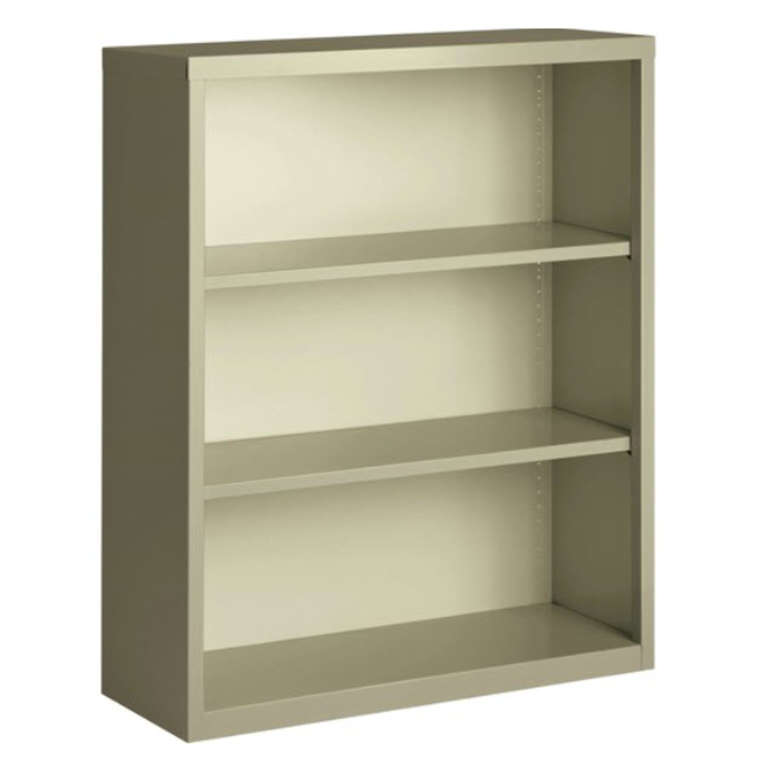 Lorell Fortress Series 3-Shelf 42 Bookcase, Putty (LLR41284)