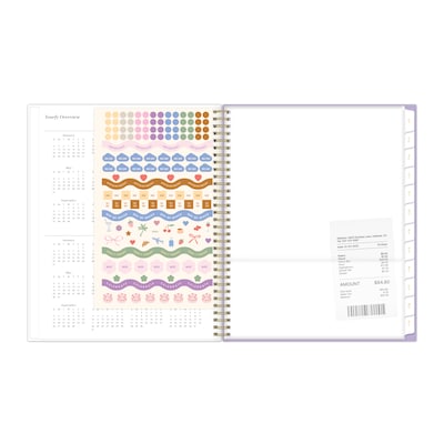 2026-2027 Blue Sky 8.5" x 11" Academic Year Weekly & Monthly Planner, Plastic Cover, Becca Purple (161383)