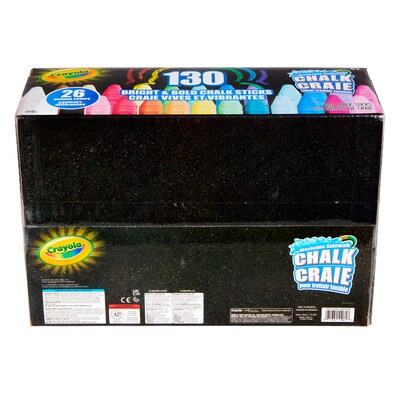 Crayola Bright & Bold Drawing Chalk, Assorted Colors, 130/Box (BIN510817)