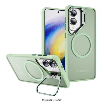 SaharaCase Venture Series Kickstand MagSafe Phone Case for Samsung Galaxy S25 Edge, Shock Absorbing, Oasis Green (CP00829)