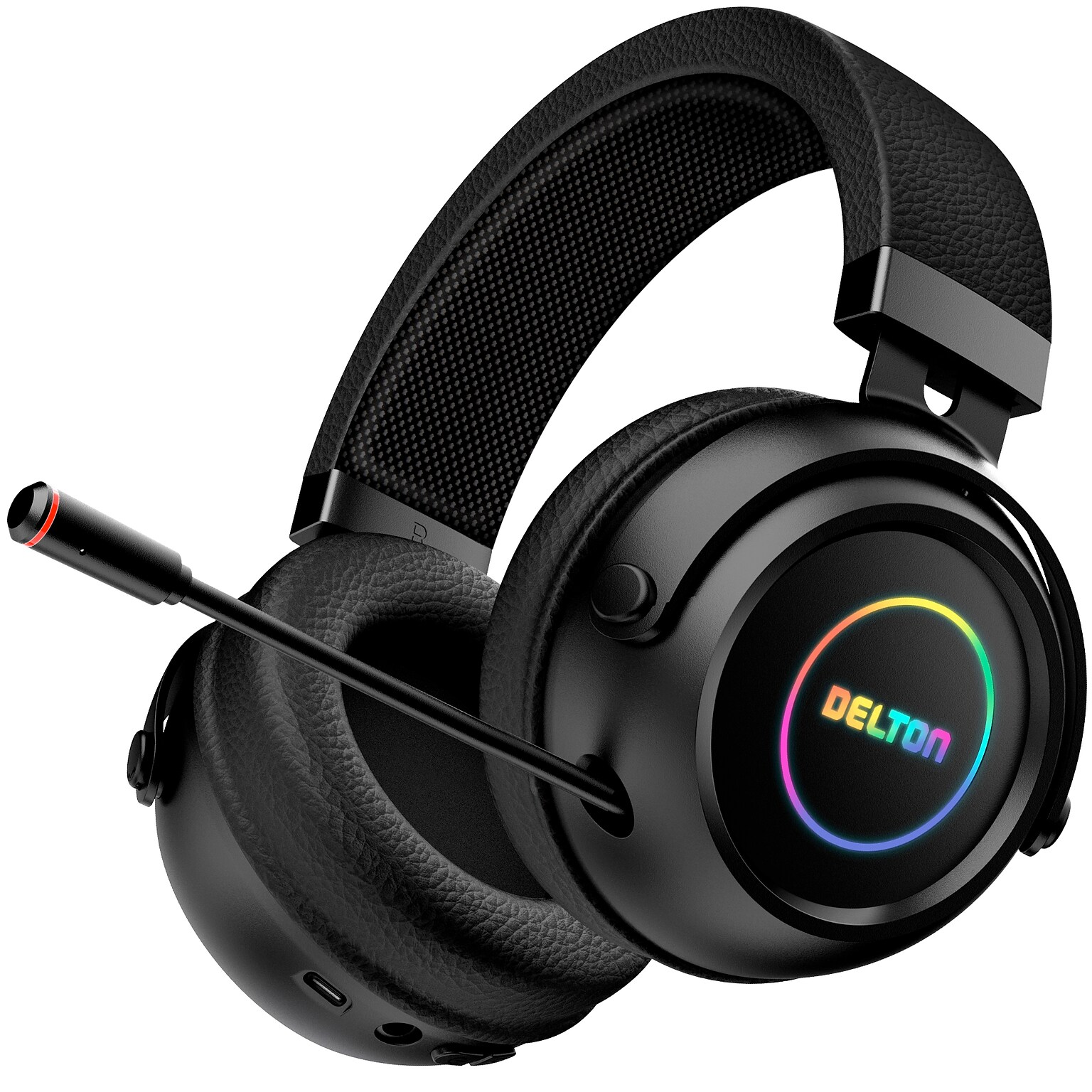 Delton G520 Wireless Noise Canceling Bluetooth Stereo Business/Gaming Over-the-Ear Computer Headset, Black (DBHG520)