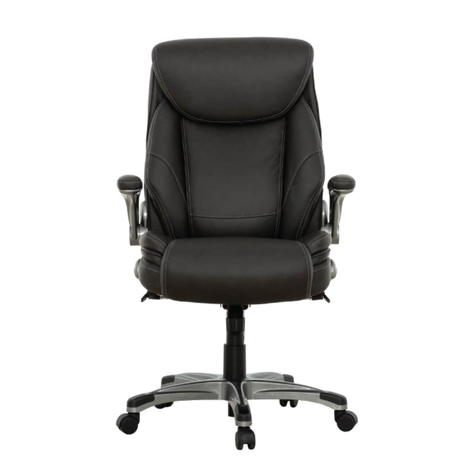 Sealy Posturepedic Axel Swivel Executive Office Chair, Dark Grey (64626)
