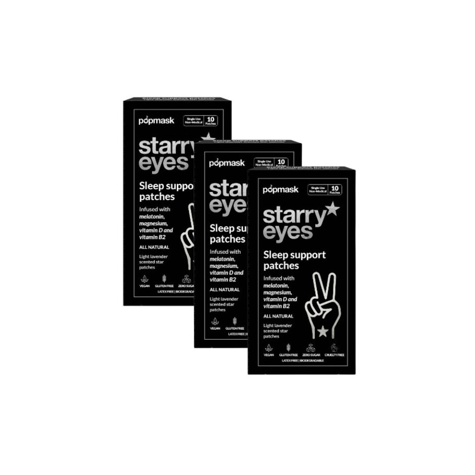 Popmask London Starry Eyes Vitaman Support Patches (3STEVITBUNDLE)