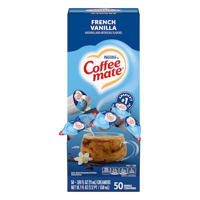 Coffee mate Singles French Vanilla Liquid Creamer, 0.38 oz., 50/Box (NES35170)