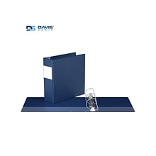 Davis Group Premium Economy 3 3-Ring Non-View Binders, D-Ring, Royal Blue, 6/Pack (2305-92-06)