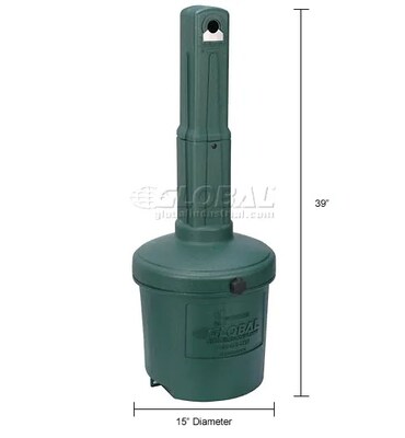 Global Industrial Outdoor Ashtray, 5 Gallon, Green (245133GN)