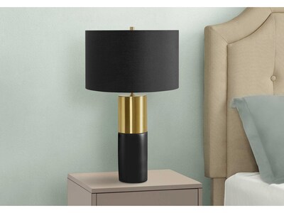 Monarch Specialties Inc. Incandescent Table Lamp, Black/Gold (I 9629)
