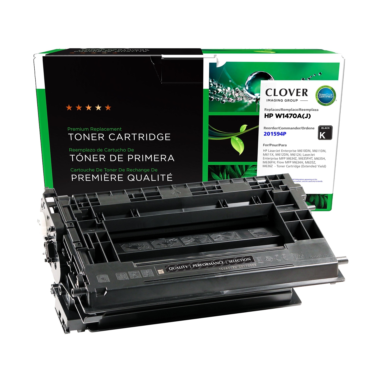 Clover Imaging Group Remanufactured Black High Yield Toner Cartridge Replacement for HP W1470A (W1470A(J))