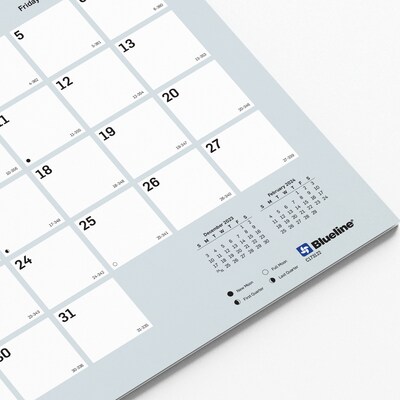 2024 Blueline Romantic 12" x 17" Monthly Wall Calendar (C173122)