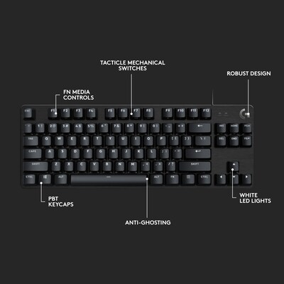 Logitech G G413 TKL SE Gaming Mechanical Keyboard, Black (920010442)