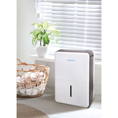 Keystone Energy Star 22-Pint Portable Dehumidifier, Covers up to 1,500 sq. ft., White (KSTAD224F)