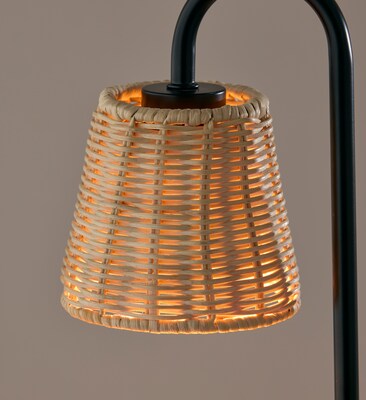 Simplee Adesso Ridgley Candlewarmer 13.25" Halogen Table Lamp, Black (SL1190-01)