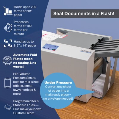Formax AutoSeal Automatic Pressure Sealer, 200 Sheets (FD1606)
