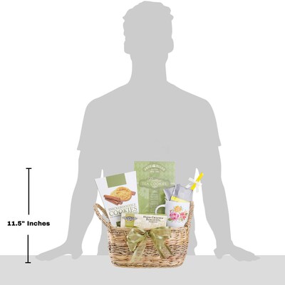 Alder Creek Gift Baskets Tea Time Wicker Gift Basket (FG03981)