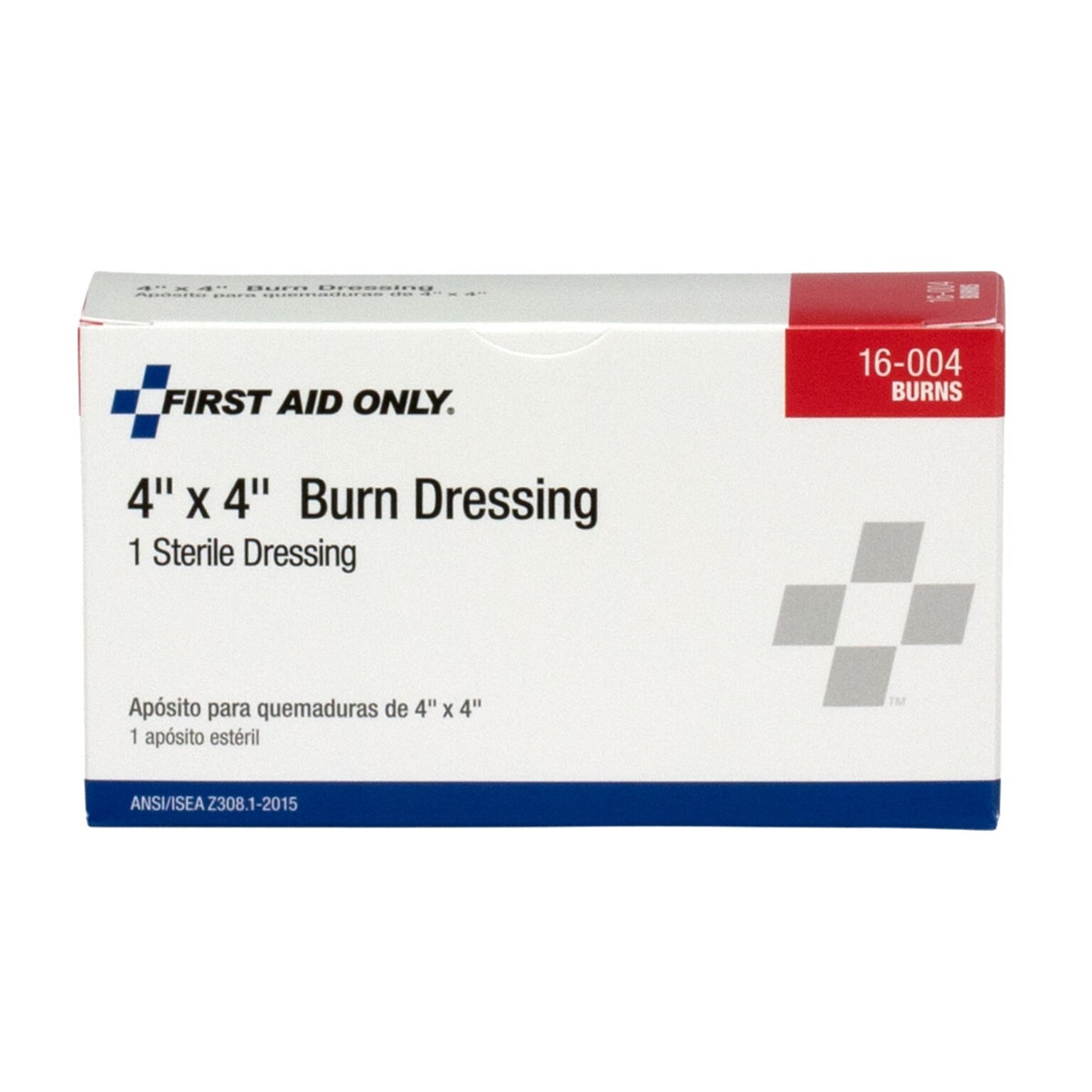 First Aid Only Burn Dressing, 4 x 4 (16-004)