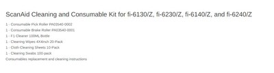 Fujitsu ScanAid Cleaning Kit