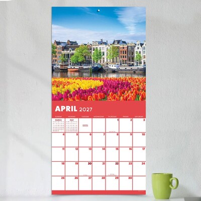 2027 TF Publishing World Travel 12" x 12" Monthly Wall Calendar, Multicolored (27-1060)