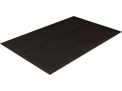 Crown Mats Tuff-Spun Foot-Lover Anti-Fatigue Mat, 36 x 144, Black (FL 3612BK)