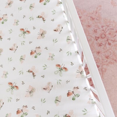 Cane Baby Parker Fitted Crib Sheet, Butterfly (BC-100CFS-6)