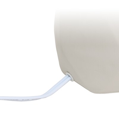 Simple Designs Geometric Concrete Lamp, White (LT2060-WHT)