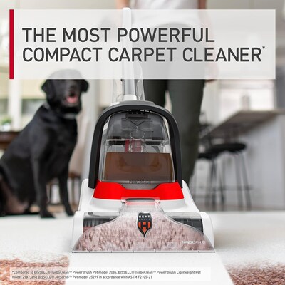 Hoover PowerDash Pet+ Compact Carpet Cleaner, Bagless, Red/White (FH50704V)
