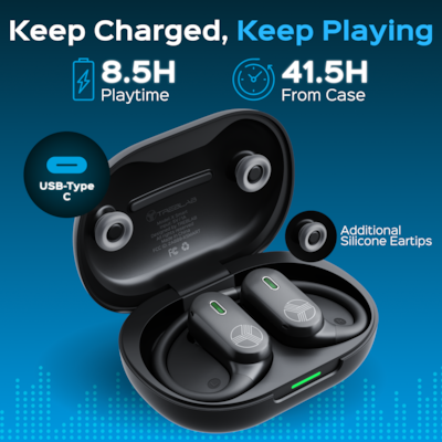 Treblab X-Smart AI Wireless Bluetooth Translation Earbuds, IPX5 Water Resistant, Black (X-Smart)