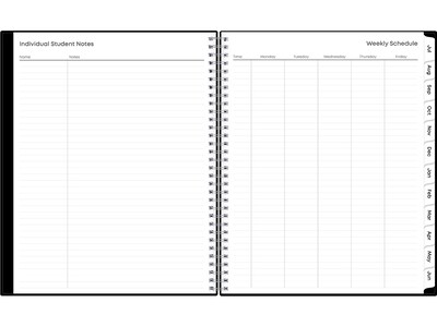 2023-2024 Blue Sky 8.5" x 11" Academic Weekly & Monthly Teacher Planner, Black (134433-A24)