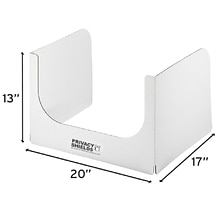 Classroom Products Foldable Cardboard Freestanding Privacy Shield, 13H x 20W, White, 20/Box (WS132