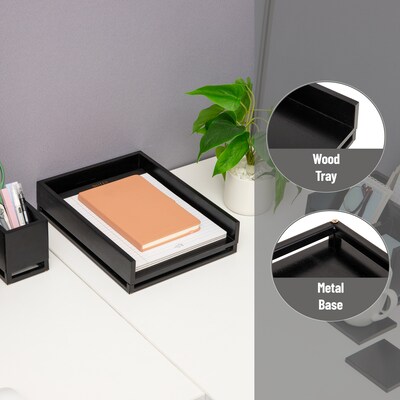 Mind Reader Metal Accessory Tray, Black (WDMTRAY-BLK)