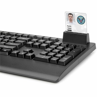 Rocstor KS18 Security USB Keyboard with Built-in Smart Card Reader, Black (Y10P038-B1)