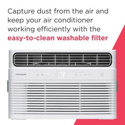 Frigidaire 115-Volt 8,000 BTU Inverter Smart Window- Mounted Air Conditioner with Remote, WiFi Enabled, White (FHWW085WE1)
