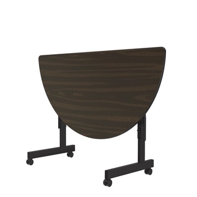 Correll Econoline Flip Top Nesting Table, 24"x48", Walnut (FTM2448TFHR-01)