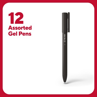 TRU RED™ Quick Dry Gel Pens, Medium Point, 0.7mm, Assorted, 12/Pack (TR54483)